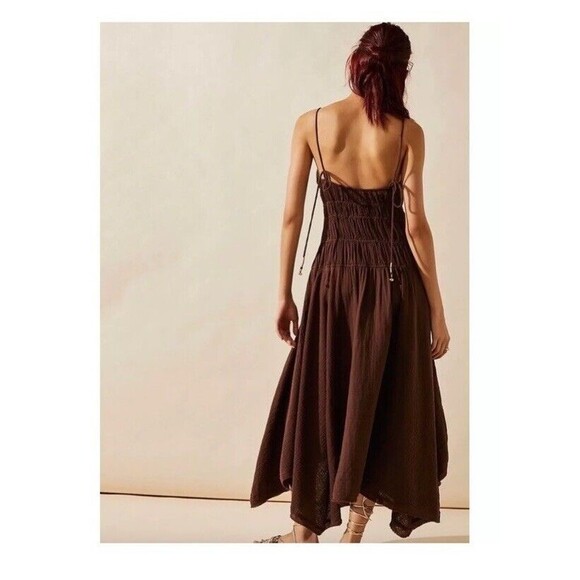 Free People Verbena Midi Dress Chocolate Brown Size Large NWOT - Picture 5 of 13